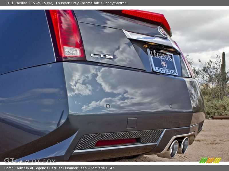Thunder Gray ChromaFlair / Ebony/Saffron 2011 Cadillac CTS -V Coupe