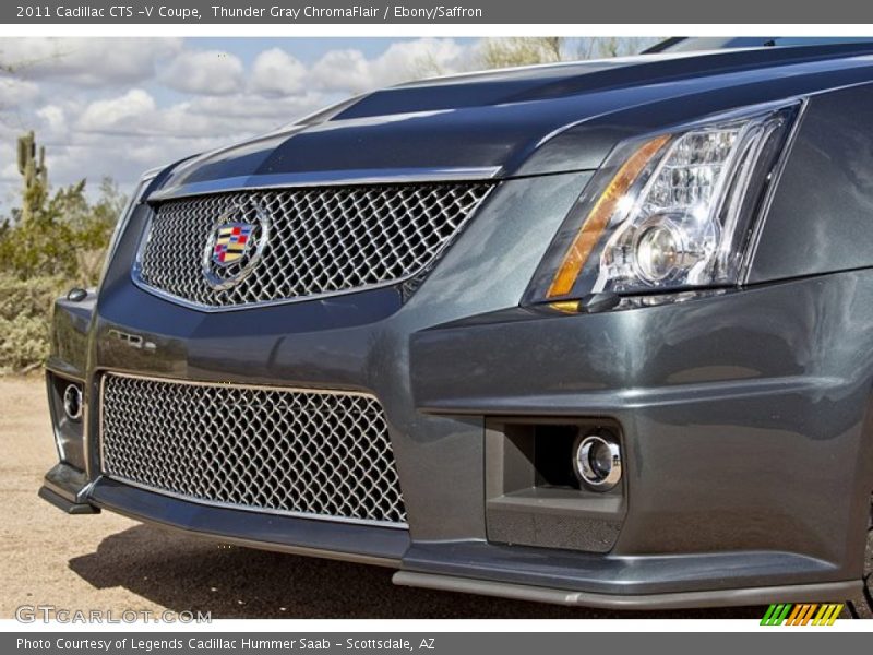 Thunder Gray ChromaFlair / Ebony/Saffron 2011 Cadillac CTS -V Coupe