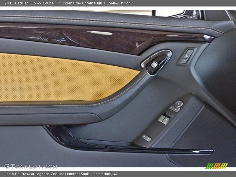Thunder Gray ChromaFlair / Ebony/Saffron 2011 Cadillac CTS -V Coupe