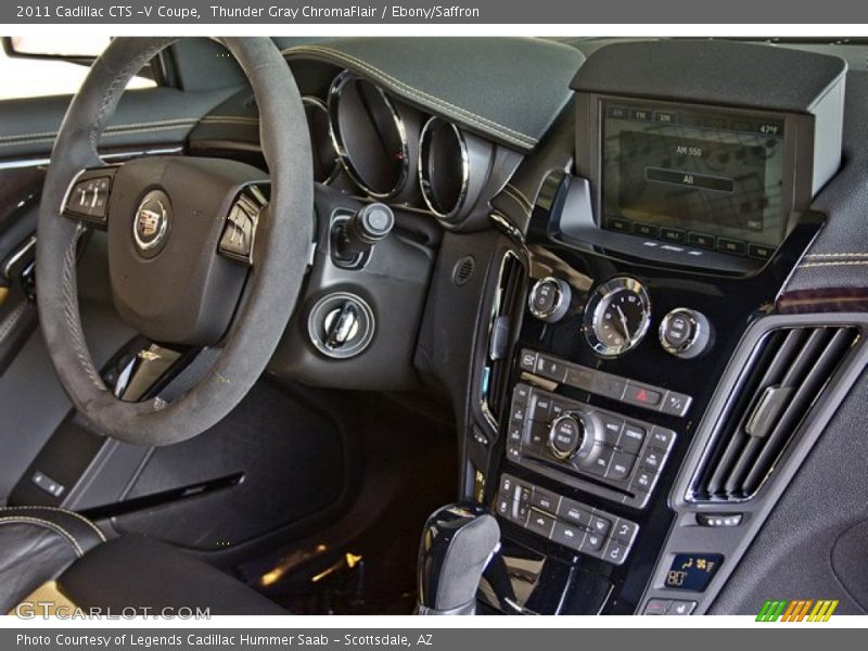 Thunder Gray ChromaFlair / Ebony/Saffron 2011 Cadillac CTS -V Coupe