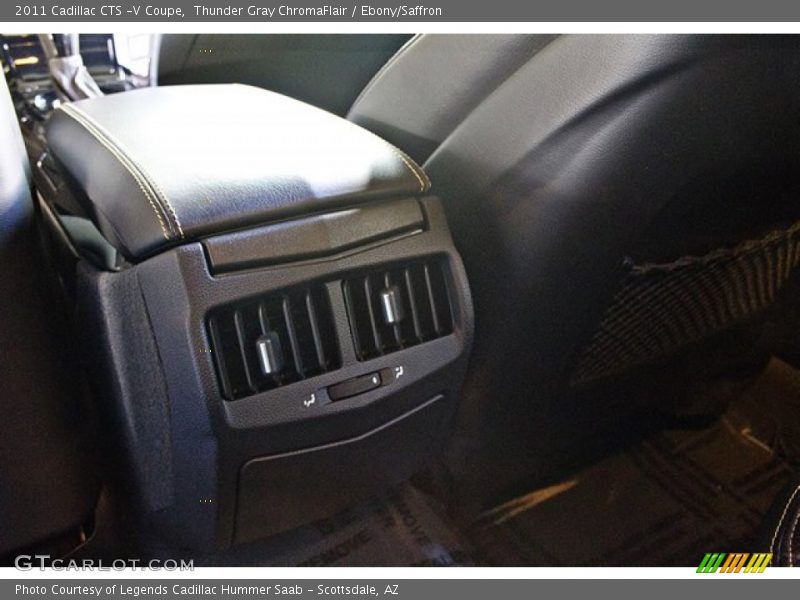 Thunder Gray ChromaFlair / Ebony/Saffron 2011 Cadillac CTS -V Coupe