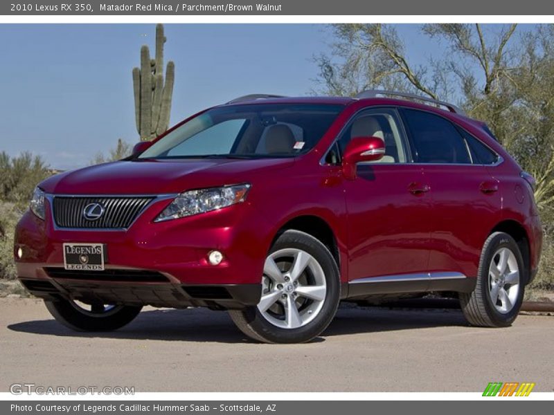 Matador Red Mica / Parchment/Brown Walnut 2010 Lexus RX 350