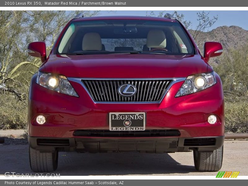 Matador Red Mica / Parchment/Brown Walnut 2010 Lexus RX 350
