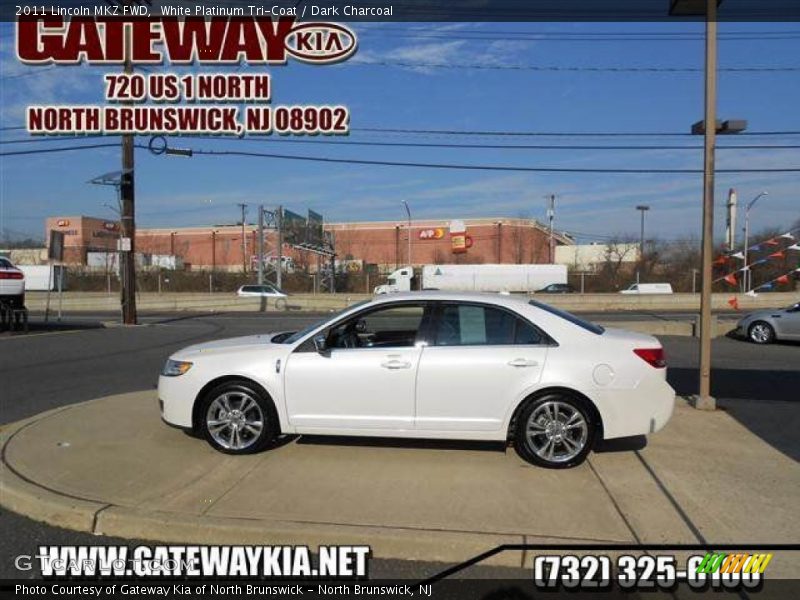 White Platinum Tri-Coat / Dark Charcoal 2011 Lincoln MKZ FWD