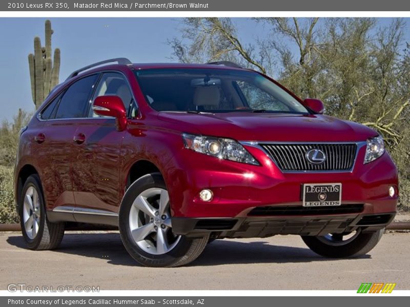 Matador Red Mica / Parchment/Brown Walnut 2010 Lexus RX 350
