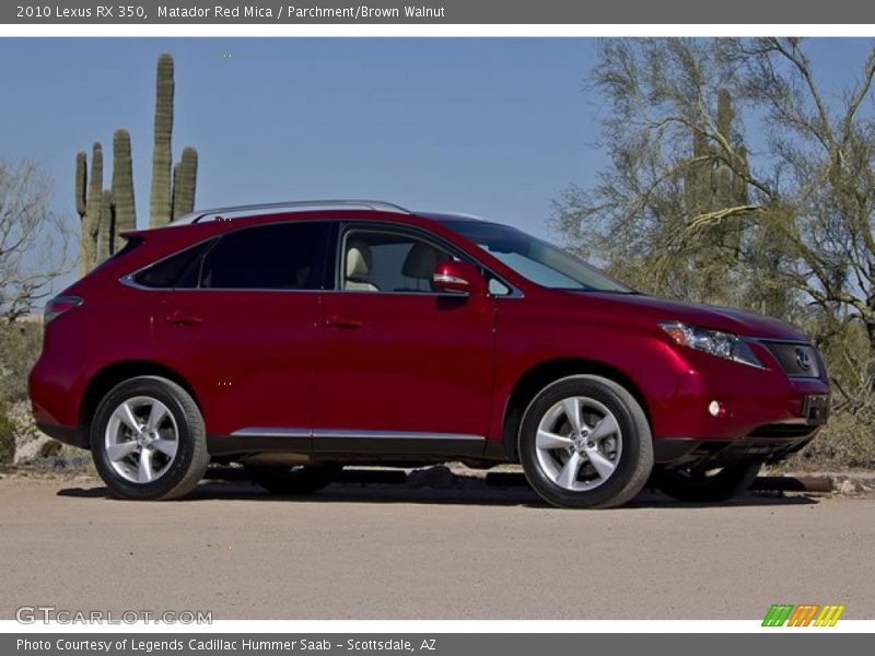 Matador Red Mica / Parchment/Brown Walnut 2010 Lexus RX 350