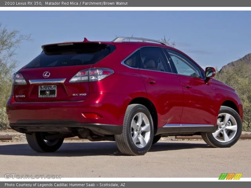 Matador Red Mica / Parchment/Brown Walnut 2010 Lexus RX 350