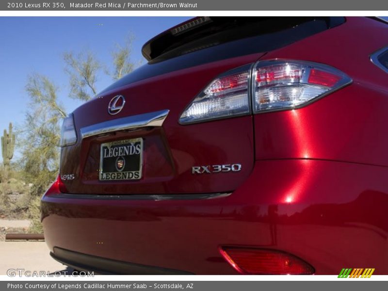 Matador Red Mica / Parchment/Brown Walnut 2010 Lexus RX 350