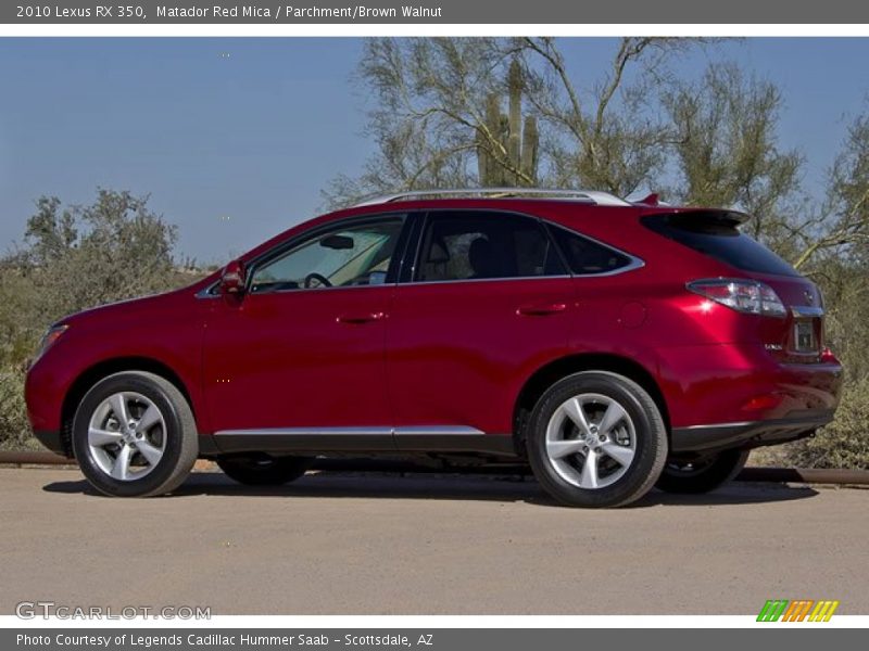 Matador Red Mica / Parchment/Brown Walnut 2010 Lexus RX 350