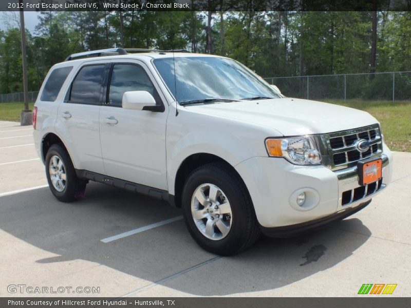 White Suede / Charcoal Black 2012 Ford Escape Limited V6