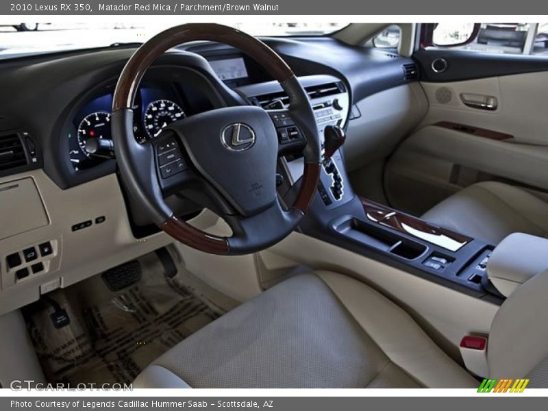 Matador Red Mica / Parchment/Brown Walnut 2010 Lexus RX 350
