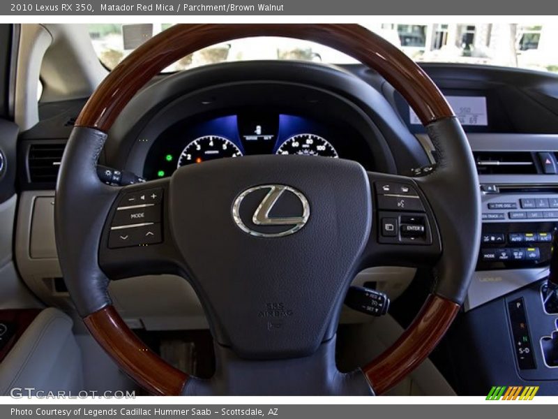Matador Red Mica / Parchment/Brown Walnut 2010 Lexus RX 350