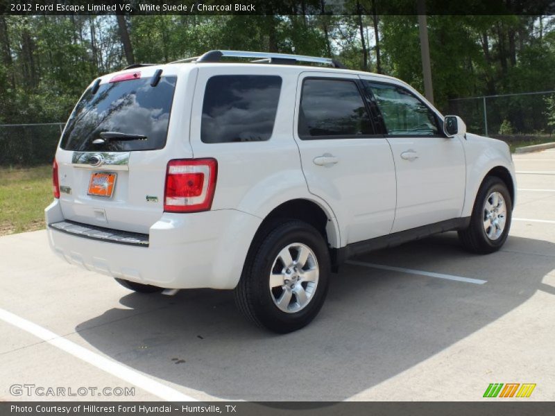 White Suede / Charcoal Black 2012 Ford Escape Limited V6
