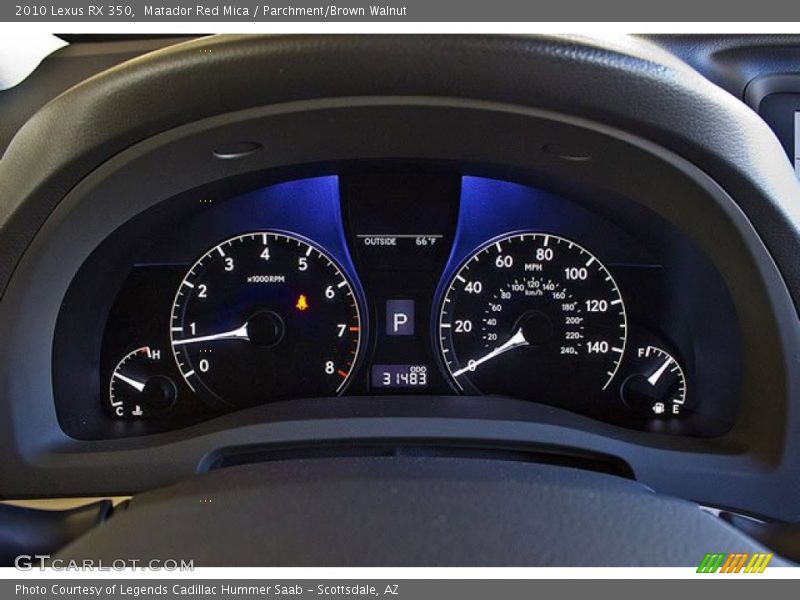Matador Red Mica / Parchment/Brown Walnut 2010 Lexus RX 350