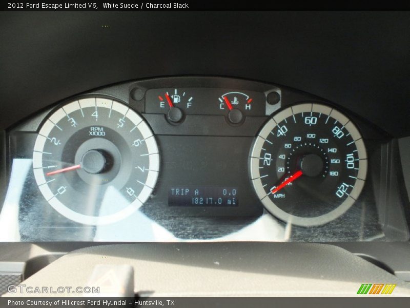 White Suede / Charcoal Black 2012 Ford Escape Limited V6