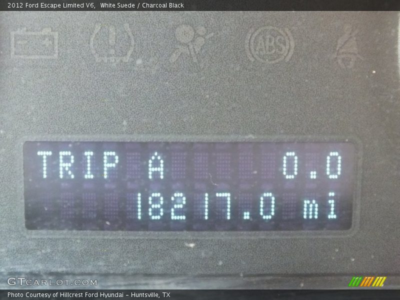 White Suede / Charcoal Black 2012 Ford Escape Limited V6