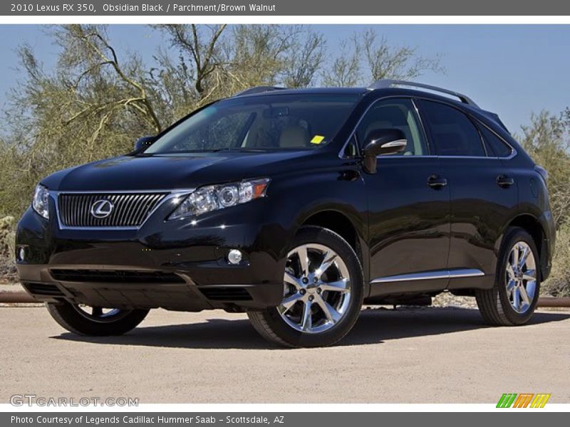 Obsidian Black / Parchment/Brown Walnut 2010 Lexus RX 350