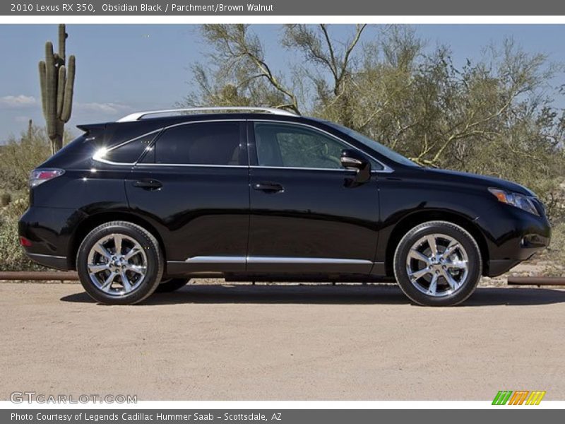 Obsidian Black / Parchment/Brown Walnut 2010 Lexus RX 350