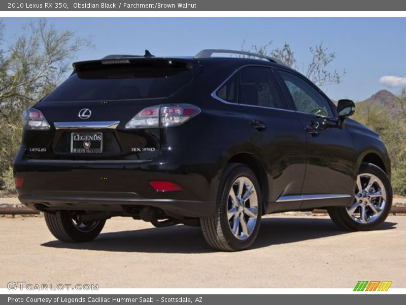 Obsidian Black / Parchment/Brown Walnut 2010 Lexus RX 350