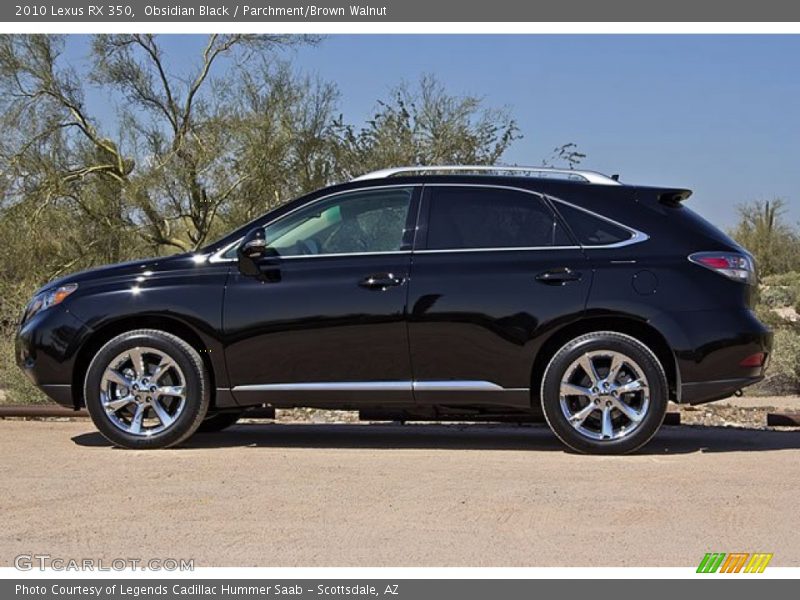 Obsidian Black / Parchment/Brown Walnut 2010 Lexus RX 350