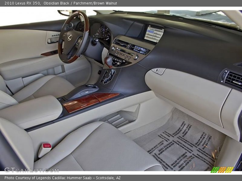 Obsidian Black / Parchment/Brown Walnut 2010 Lexus RX 350