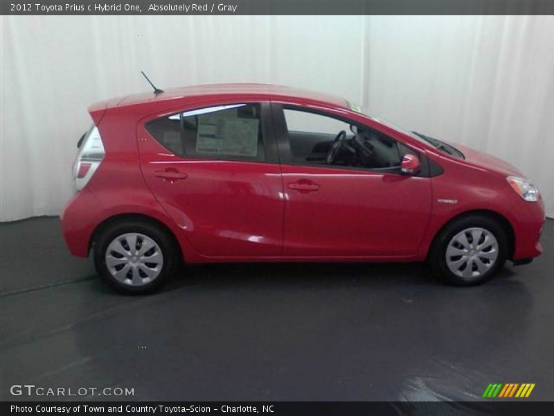Absolutely Red / Gray 2012 Toyota Prius c Hybrid One