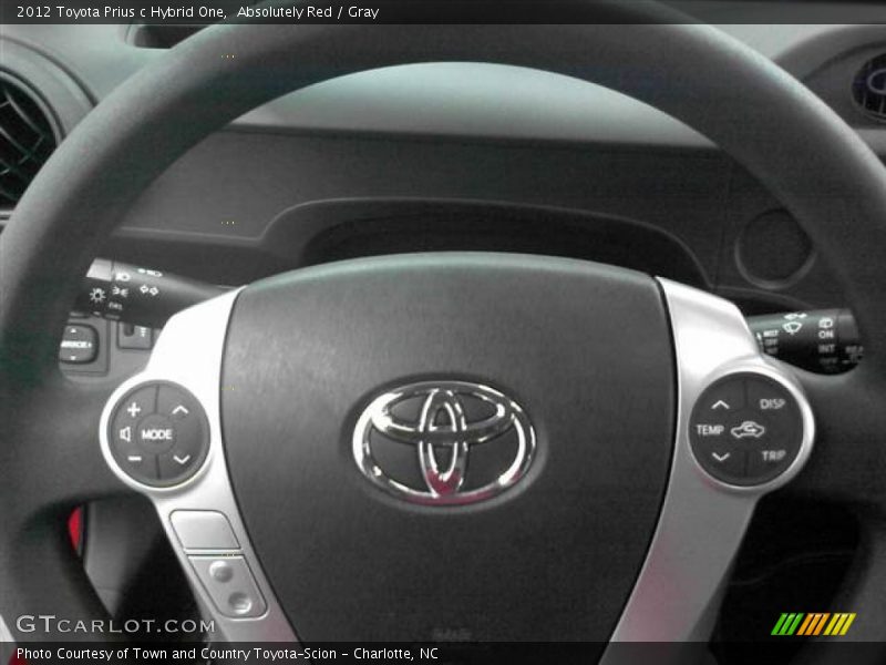 Absolutely Red / Gray 2012 Toyota Prius c Hybrid One
