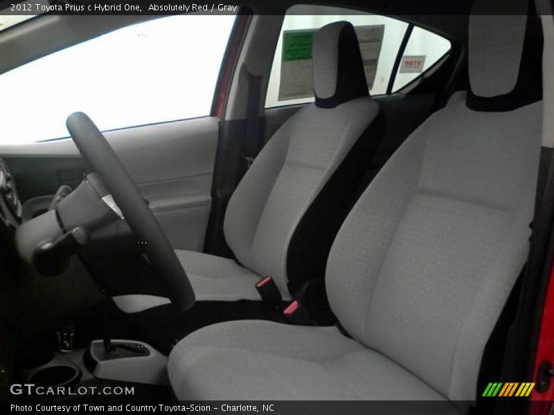Absolutely Red / Gray 2012 Toyota Prius c Hybrid One