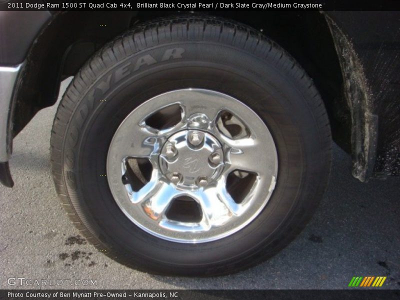 Brilliant Black Crystal Pearl / Dark Slate Gray/Medium Graystone 2011 Dodge Ram 1500 ST Quad Cab 4x4