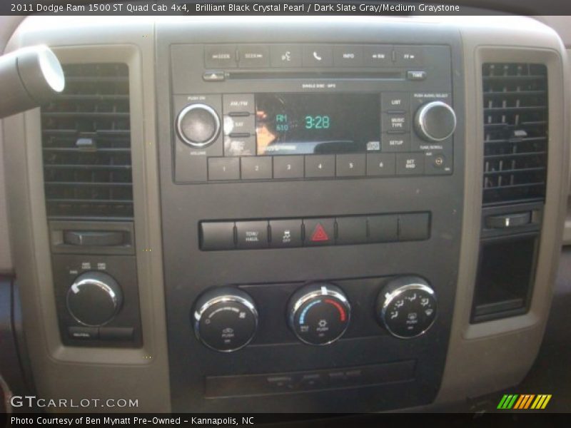 Brilliant Black Crystal Pearl / Dark Slate Gray/Medium Graystone 2011 Dodge Ram 1500 ST Quad Cab 4x4