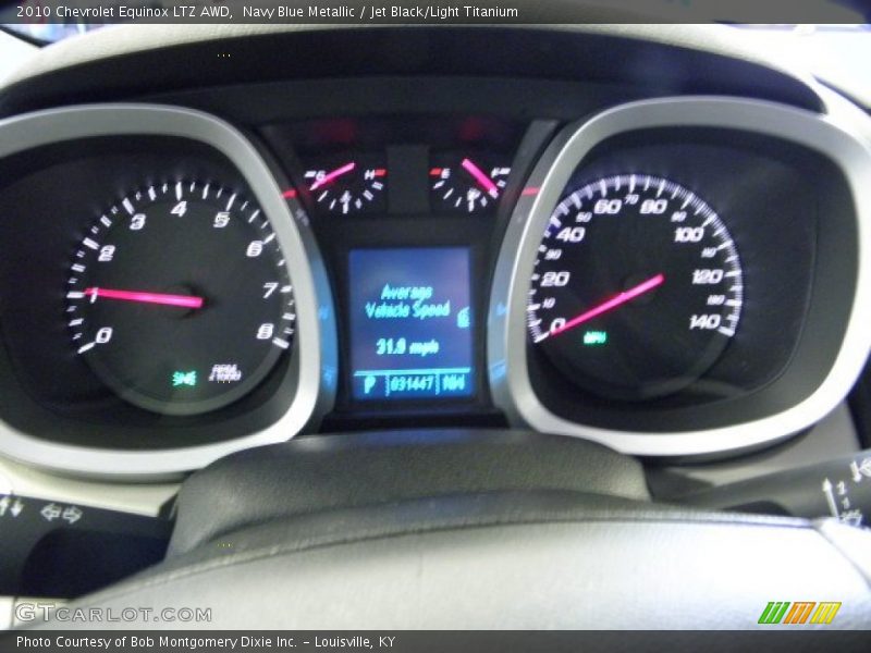 Navy Blue Metallic / Jet Black/Light Titanium 2010 Chevrolet Equinox LTZ AWD