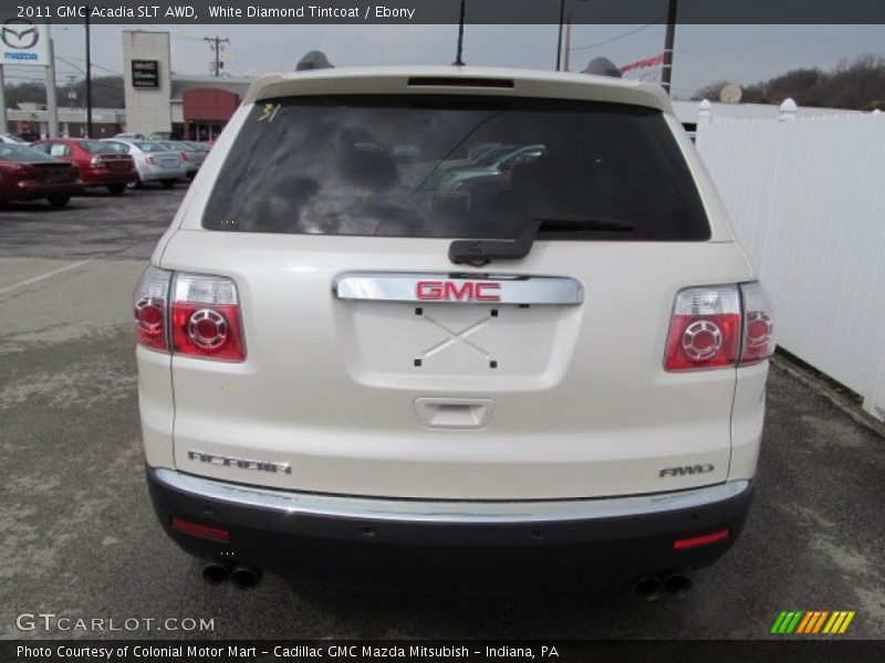 White Diamond Tintcoat / Ebony 2011 GMC Acadia SLT AWD