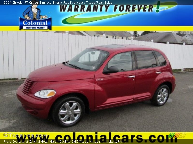 Inferno Red Pearlcoat / Taupe/Pearl Beige 2004 Chrysler PT Cruiser Limited