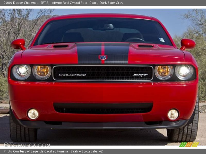 Inferno Red Crystal Pearl Coat / Dark Slate Gray 2009 Dodge Challenger SRT8