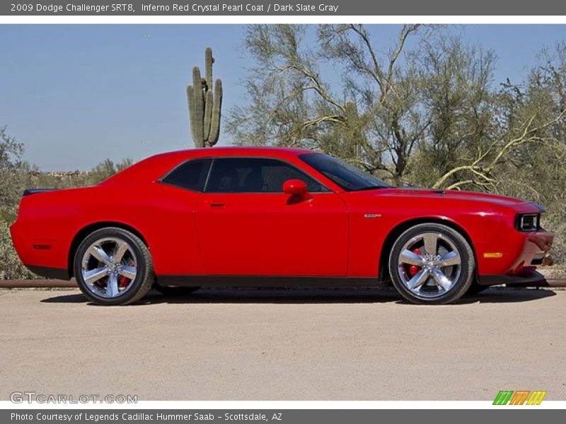 Inferno Red Crystal Pearl Coat / Dark Slate Gray 2009 Dodge Challenger SRT8