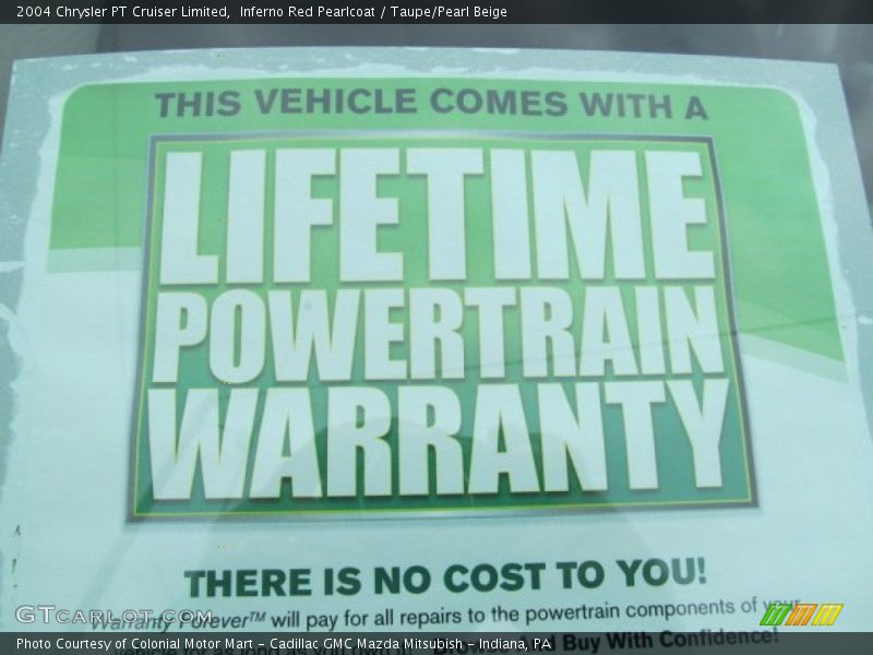 Inferno Red Pearlcoat / Taupe/Pearl Beige 2004 Chrysler PT Cruiser Limited