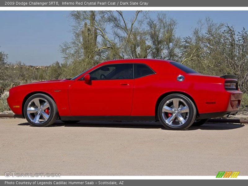 Inferno Red Crystal Pearl Coat / Dark Slate Gray 2009 Dodge Challenger SRT8