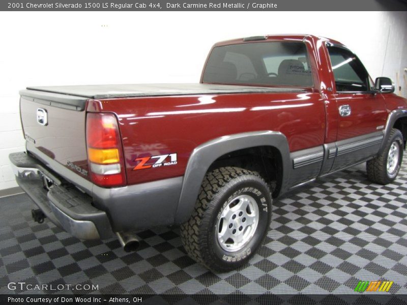 Dark Carmine Red Metallic / Graphite 2001 Chevrolet Silverado 1500 LS Regular Cab 4x4