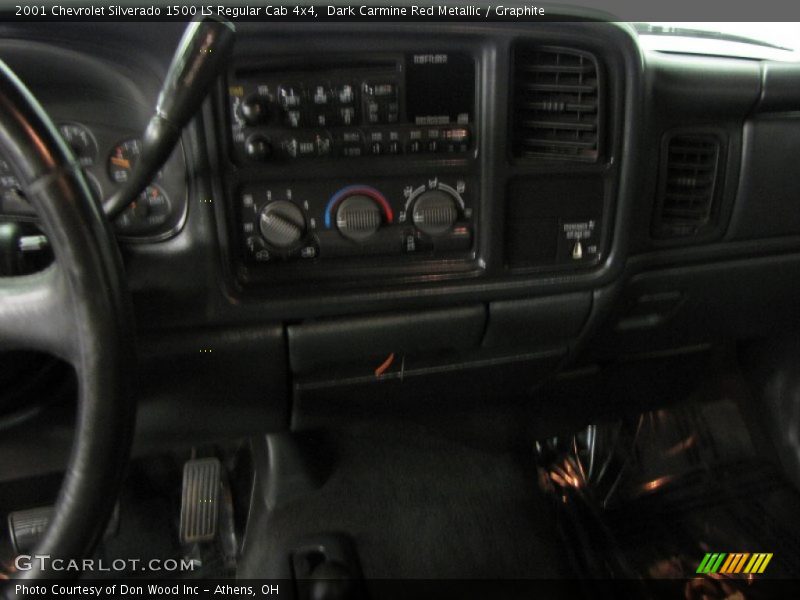 Dark Carmine Red Metallic / Graphite 2001 Chevrolet Silverado 1500 LS Regular Cab 4x4