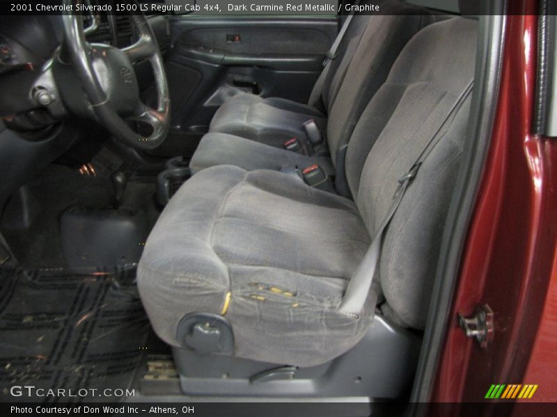 Dark Carmine Red Metallic / Graphite 2001 Chevrolet Silverado 1500 LS Regular Cab 4x4