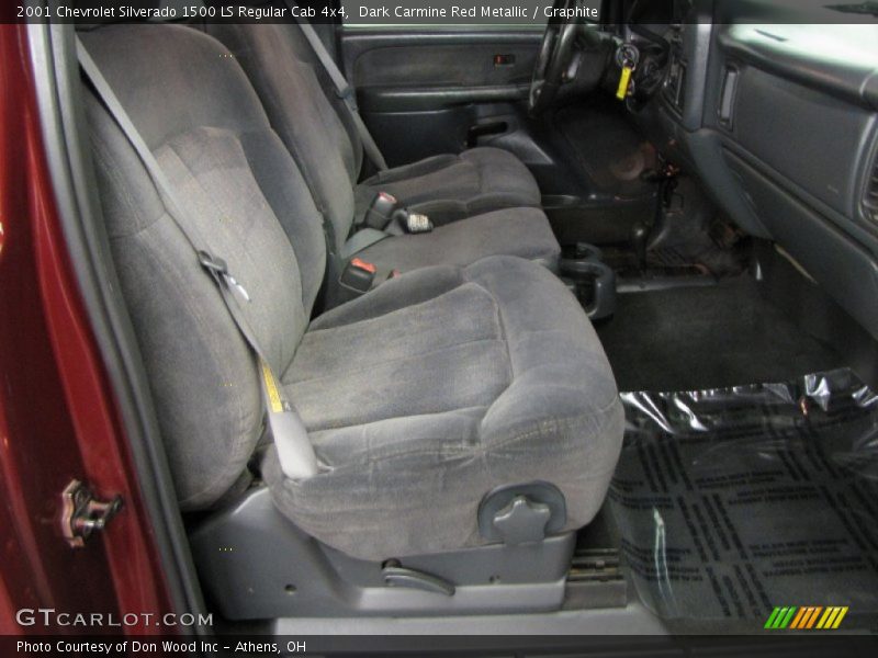 Dark Carmine Red Metallic / Graphite 2001 Chevrolet Silverado 1500 LS Regular Cab 4x4
