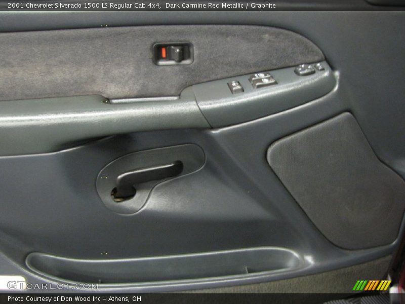 Dark Carmine Red Metallic / Graphite 2001 Chevrolet Silverado 1500 LS Regular Cab 4x4