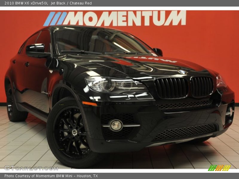 Jet Black / Chateau Red 2010 BMW X6 xDrive50i