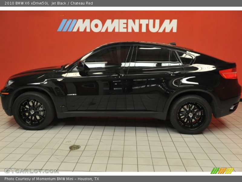 Jet Black / Chateau Red 2010 BMW X6 xDrive50i