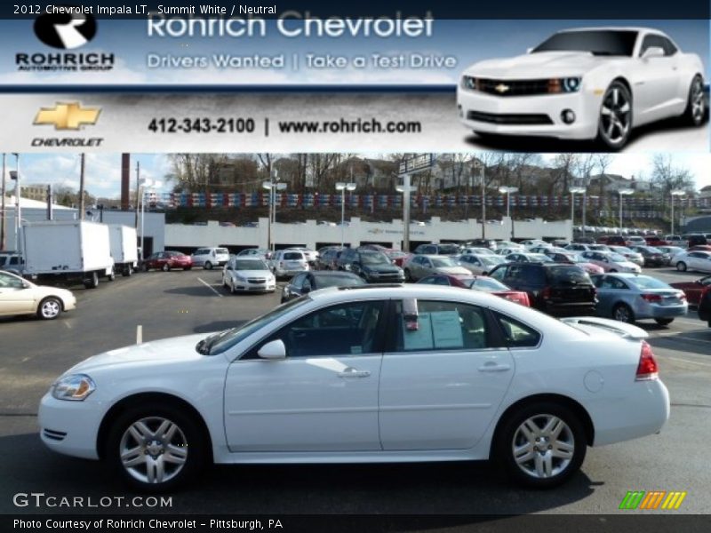 Summit White / Neutral 2012 Chevrolet Impala LT