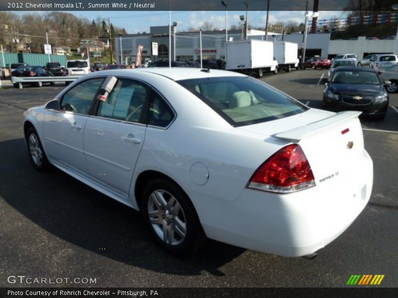 Summit White / Neutral 2012 Chevrolet Impala LT