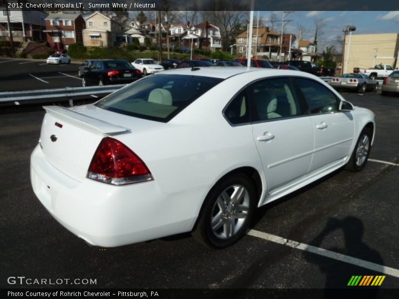 Summit White / Neutral 2012 Chevrolet Impala LT