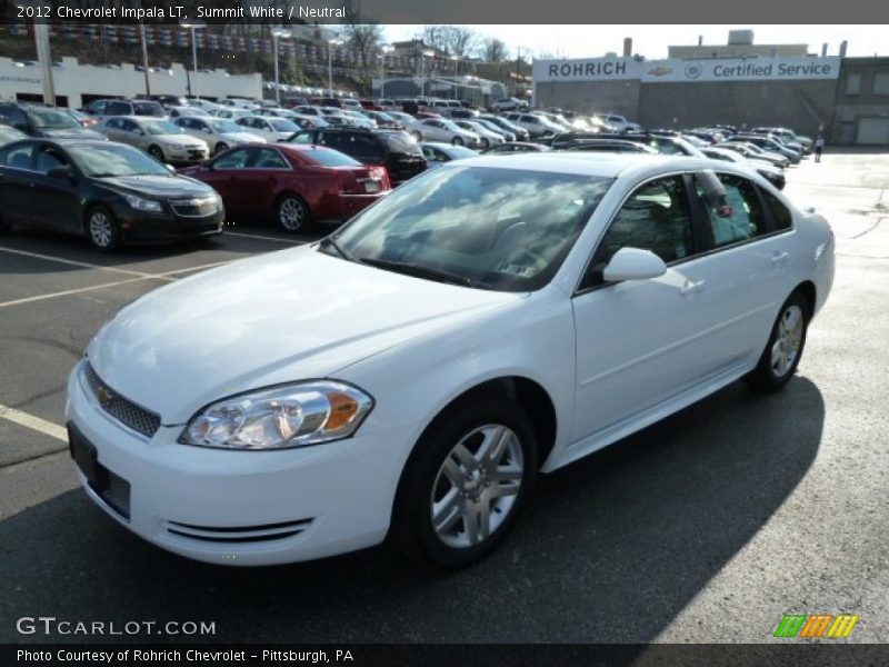 Summit White / Neutral 2012 Chevrolet Impala LT