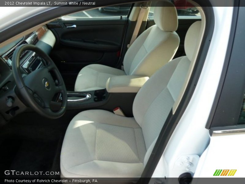 Front Seat of 2012 Impala LT
