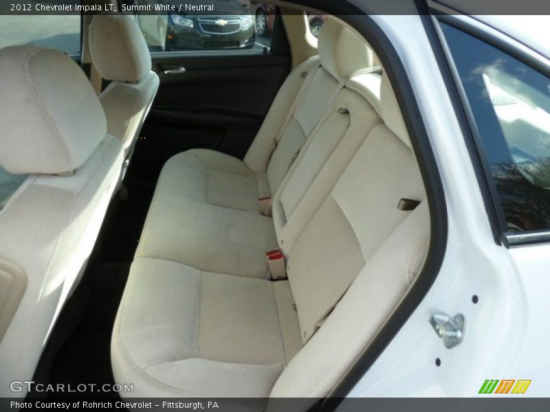 Rear Seat of 2012 Impala LT